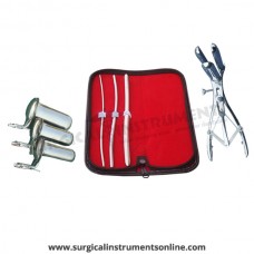 Hegar uterine dilator 3 pieces set,3-4, 5-6, 9-10 mathieu speculum, collin 3pcs